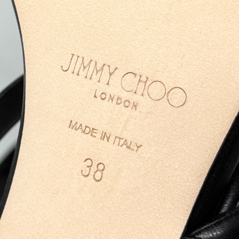 NEW Jimmy Choo Diosa 50 Braided Square Toe Low Kitten Heel Mule Sandals Black 38 - Picture 9 of 15